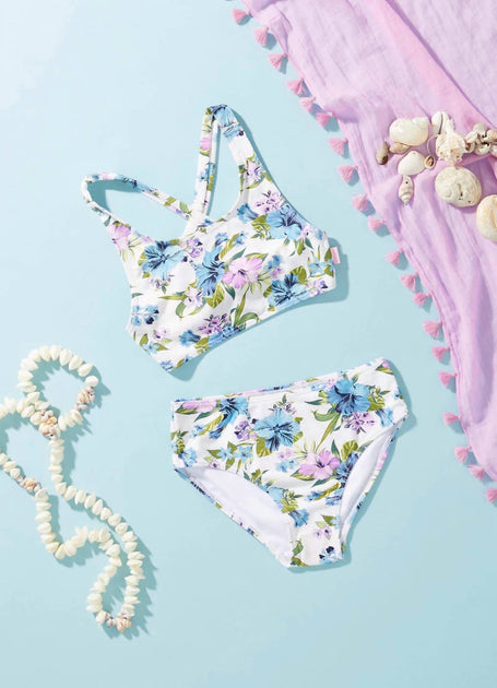 Seafolly Mädchen Vanuatu Tie Back Bikiniset Blau US 8 2