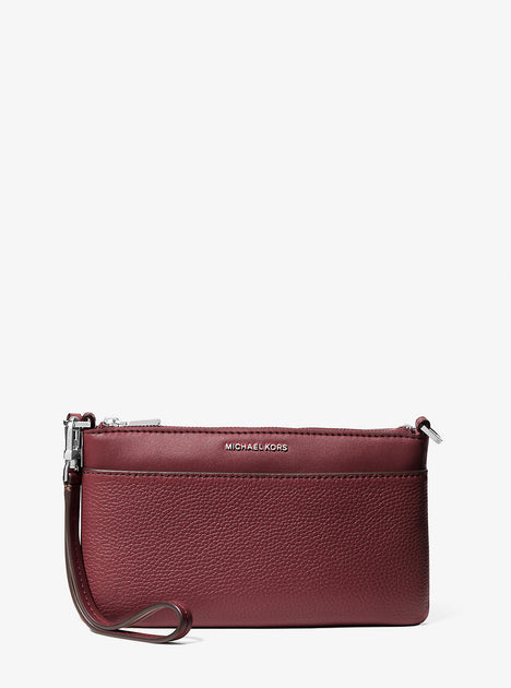 Michael Kors Jet Set Medium Pebbled Leather Wristlet Pink One Size 2