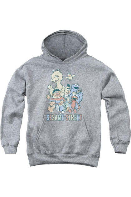 Gildan Sesame Street Pullover Hoodie Grey Medium 2