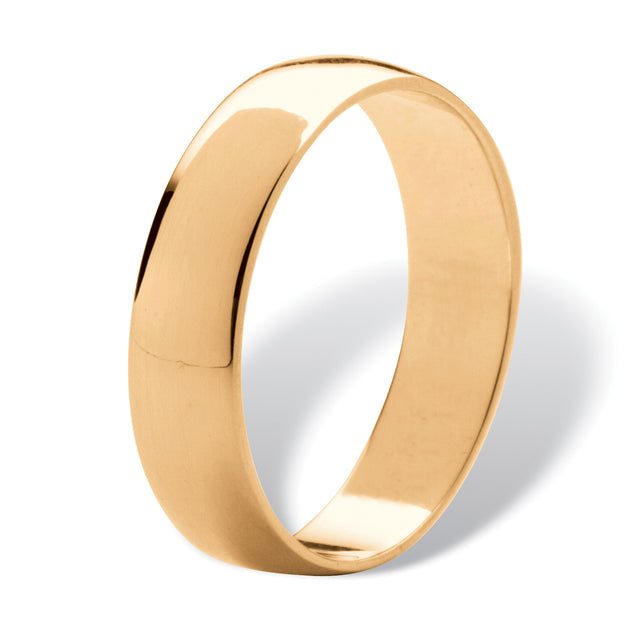 Palm Polished Wedding Band Gold US 14 3