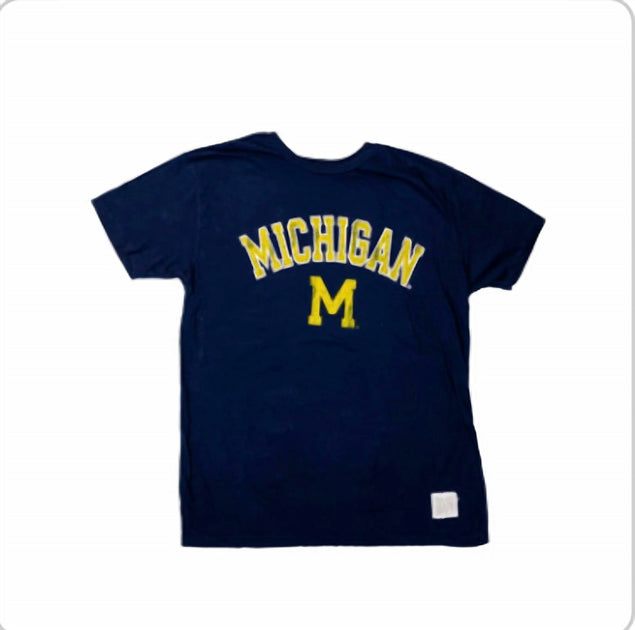 Retro Brand Michigan Vintage Tee Blue Medium 3