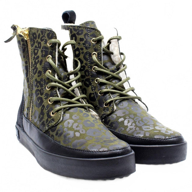 Blackstone Women's High Top Sneaker Green EU 38 4