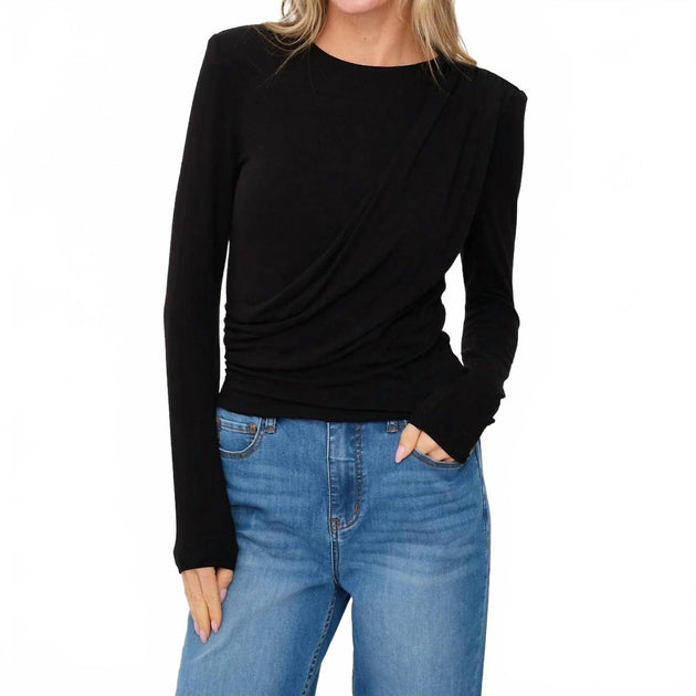 SIX/FIFTY Harlow Ruched Top Black XSmall 2