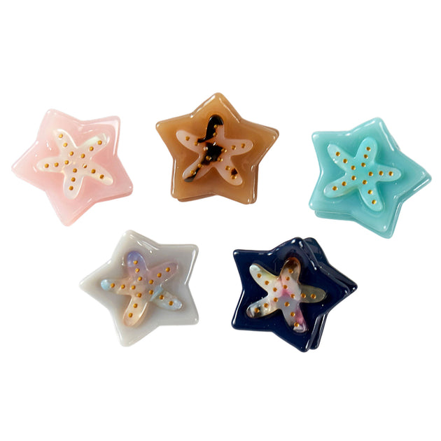 FASHNZFAB Starfish Hair Claw Clip Set Multi 5 Pieces 3