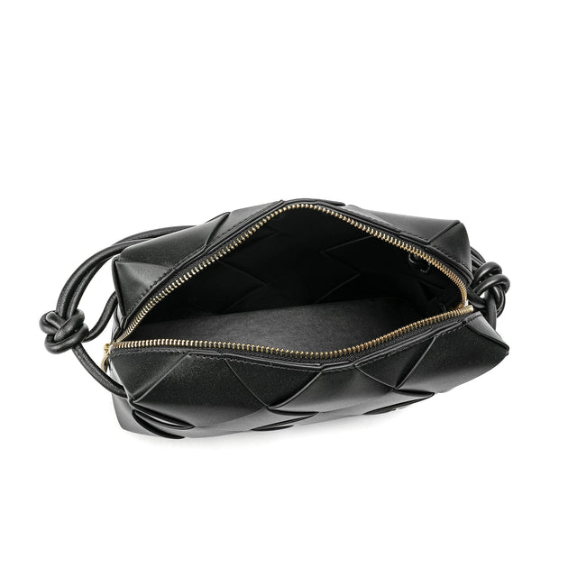 Tiffany & Fred Woven Leather Top Handle Crossbody