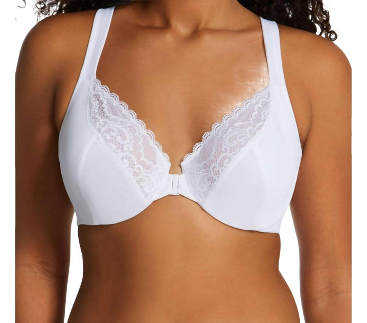 Playtex Front Close No Poke Dreamwire Bra White 46DD 2