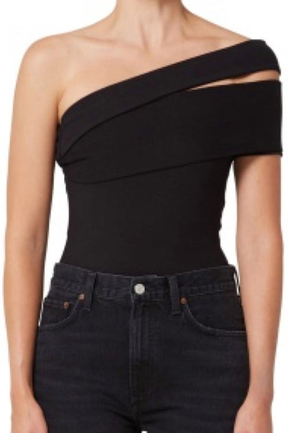 AGOLDE Sliced Bodysuit Black Large 2