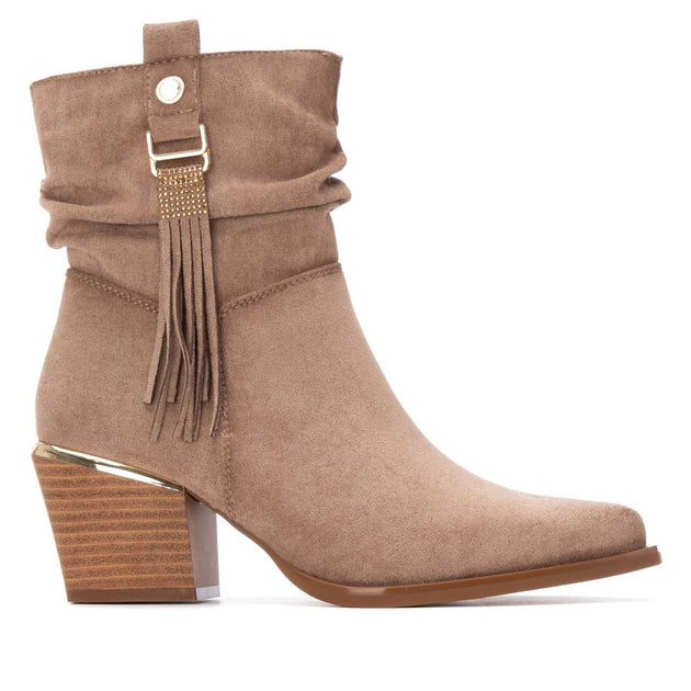 XTI 44638 Women's Western Booties Brown US 9 2