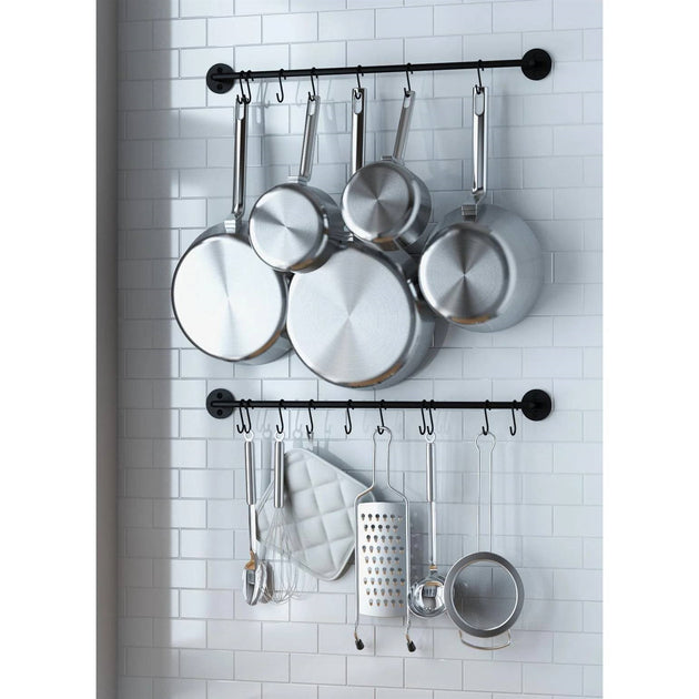 Hivvago Porte-marmite Mural Noir 3