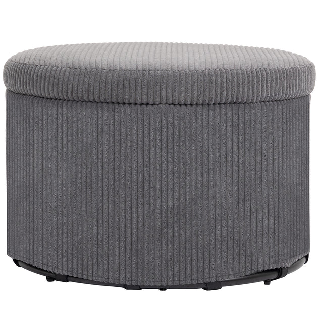 Hivvago Ottoman Round Beige 3