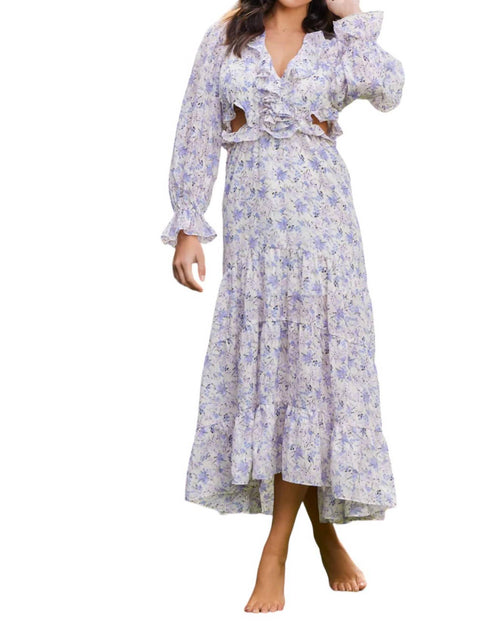 Bishop + Young Paloma Maxi Dress Purple XS 4
