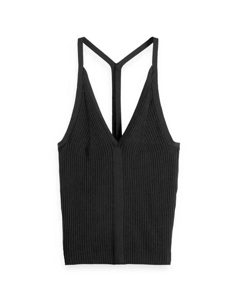 Scotch & Soda Rib Racer Tank Black Large 2