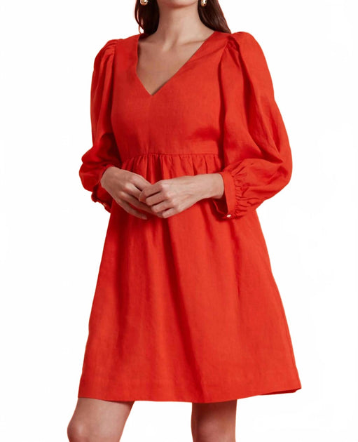 Tyler Boe Eva Einfarbiges Leinenkleid 4