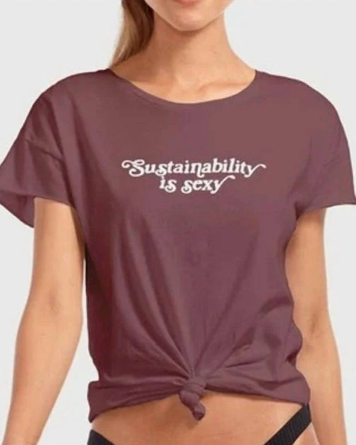 Vitamin A T-shirt Sustainability Is Sexy Rouge Large 3