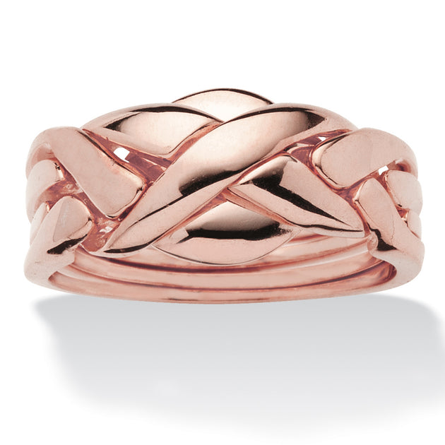 Palm Puzzle Ring Pink US 5 2