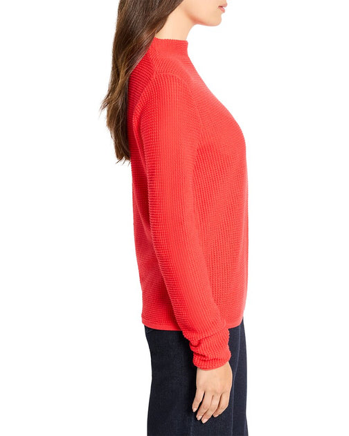 Nic + Zoe Pixel Strickpullover Rot Small 4