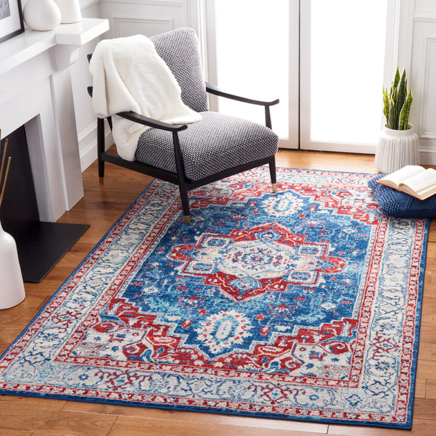 Safavieh Brentwood Teppich, Navy / Rot 2