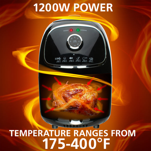 Brentwood AF-202BK Electric Air Fryer Black 4