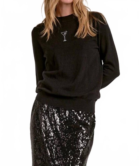 ELAN Martini Sweater Black Medium 2