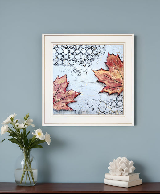Hivvago Channeling Fall 3 Framed Print Wall Art White 2