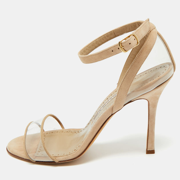Manolo Blahnik Ankle Strap Sandals Beige EU 38 2