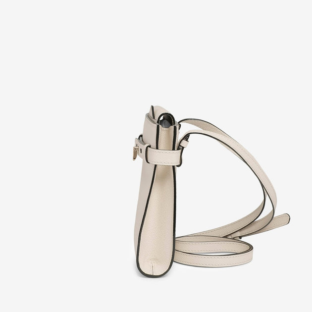 Valextra Brera B-Tracollina Slim Crossbody White 3