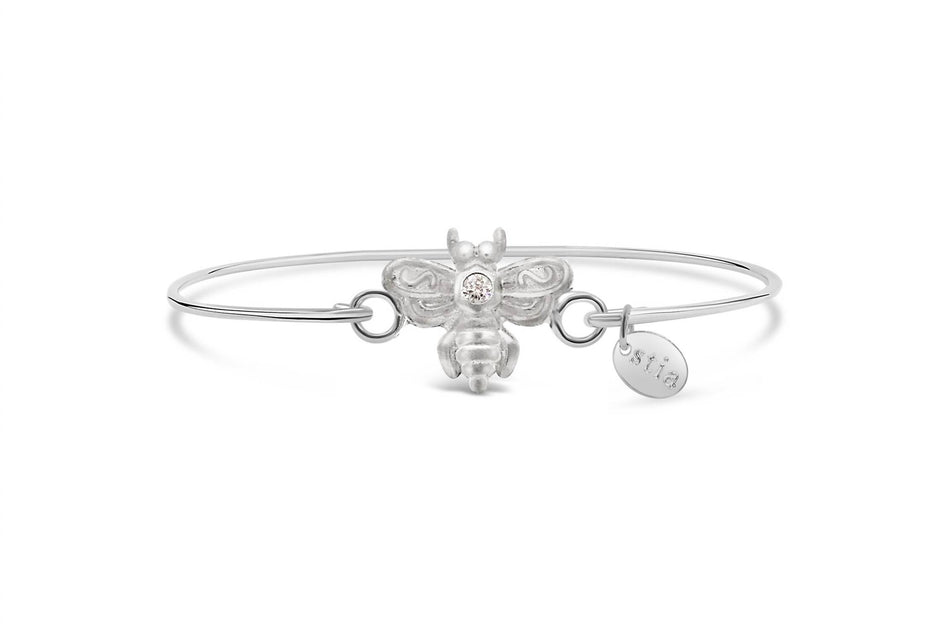 Stia Pave Icon Bee Bracelet Silver One Size 3