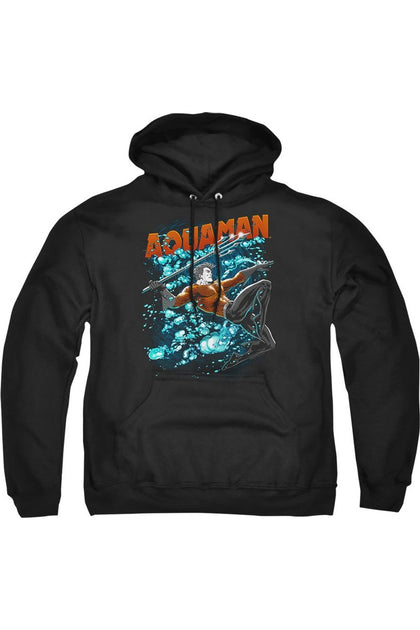 Gildan Justice League Aquaman Kapuzenpulli Schwarz Medium 2