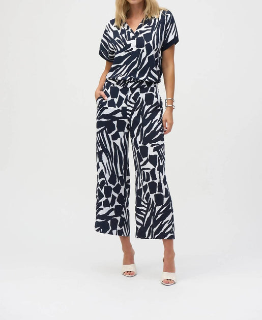 Joseph Ribkoff Culotte Pants Blue 8 4