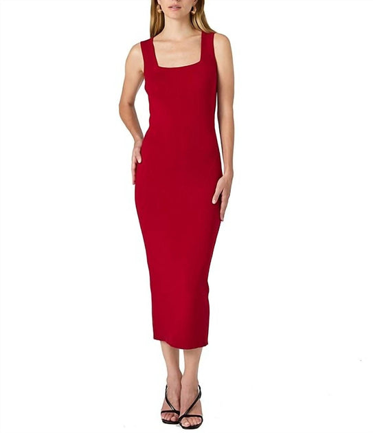 FRENCH CONNECTION Mozza Sleeveless Midi Sweater Dress In Wine | ShopSimon
