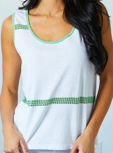 Angel Apparel Scoop Neck Tank Top Blue Small 3