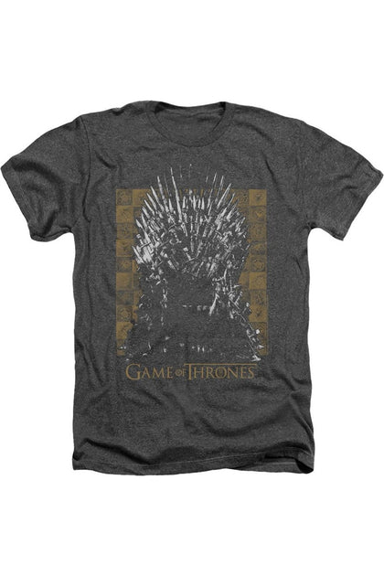 Gildan Game Of Thrones Iron Throne Heather Tee Green Small 2