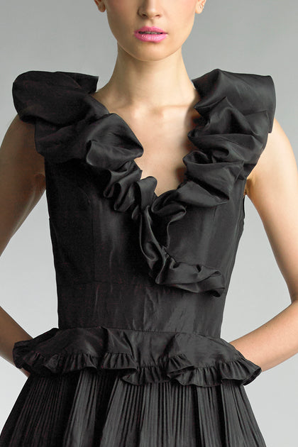 Basix Black Label Puff Collar Multi Tier Dress Red US 10 4