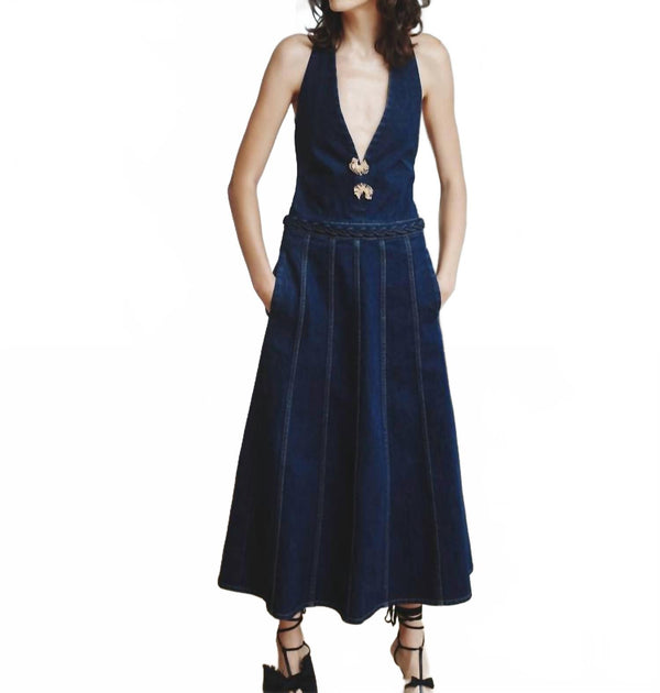 Hellessy Kika Denim Dress Blue US 0 2