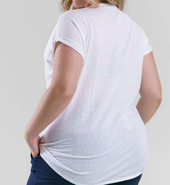 Lysse Classic Linen Top White 3X 4