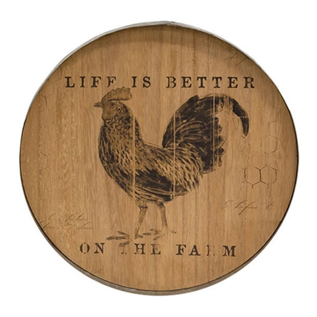 Hivvago Life is Better On The Farm Chicken Wood Sign Multicolor 3