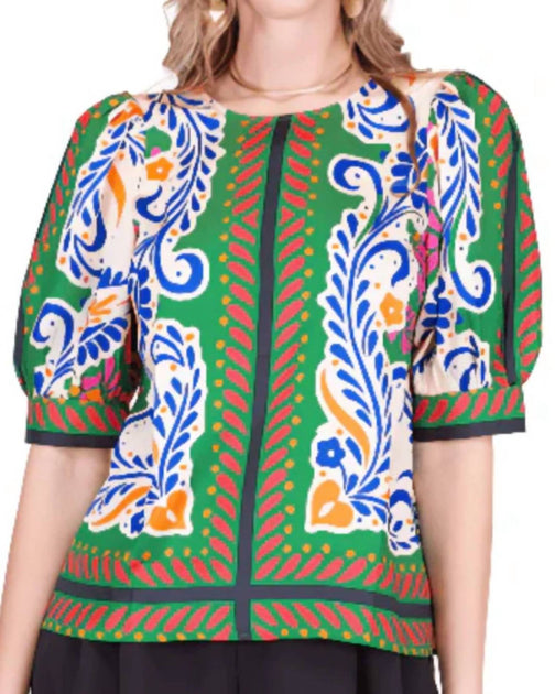 Jade Short Sleeve Top Multi Medium 3