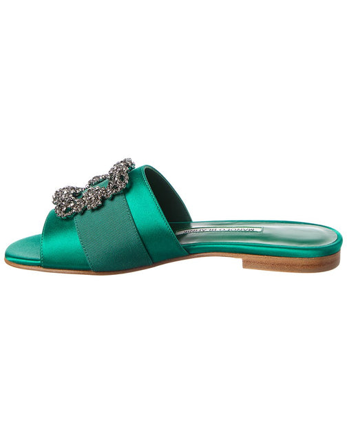 Manolo Blahnik Martamod Satin Sandal Blue EU 36 3