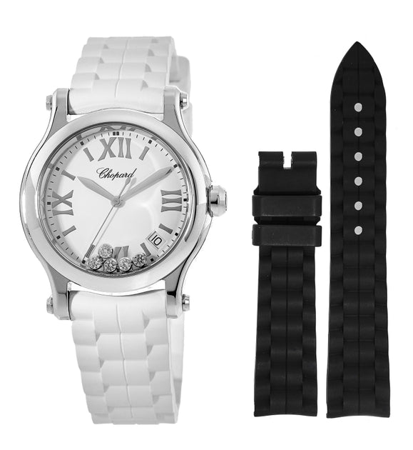 Chopard Happy Sport Medium 36mm Women's Watch Silver 2