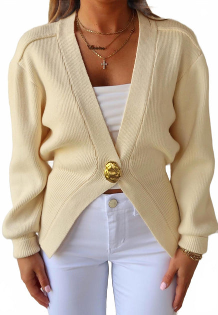 Fore Textured Cardigan Beige Large 2