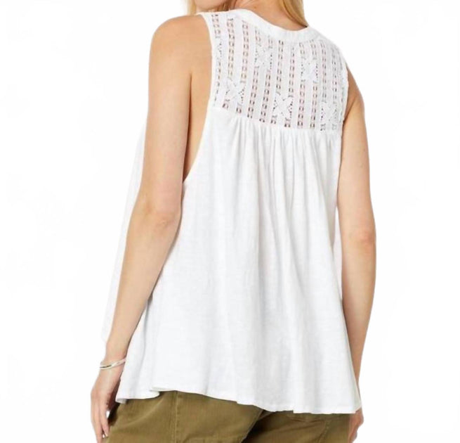 Free People Lace Yoke Henley Oberteil 3