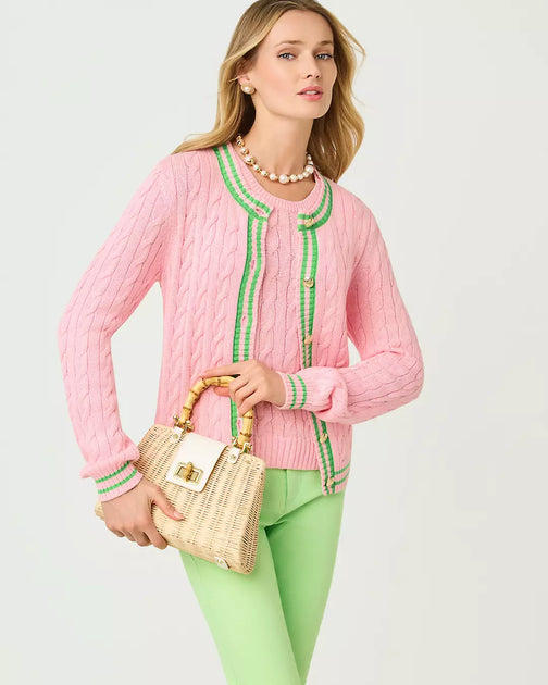 Lilly Pulitzer Brockton Crew Neck Cardigan Multi Medium 4