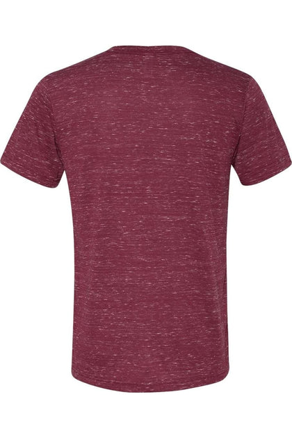 BELLA + CANVAS Textured Jersey V-Neck Tee Red Small 3