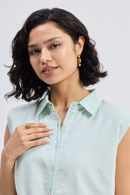 Reistor Drawstring Shirt Dress Green XLarge 2