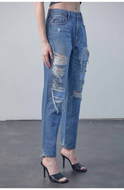 Hidden Tracey High Rise Straight Leg Jeans Blau 28 3
