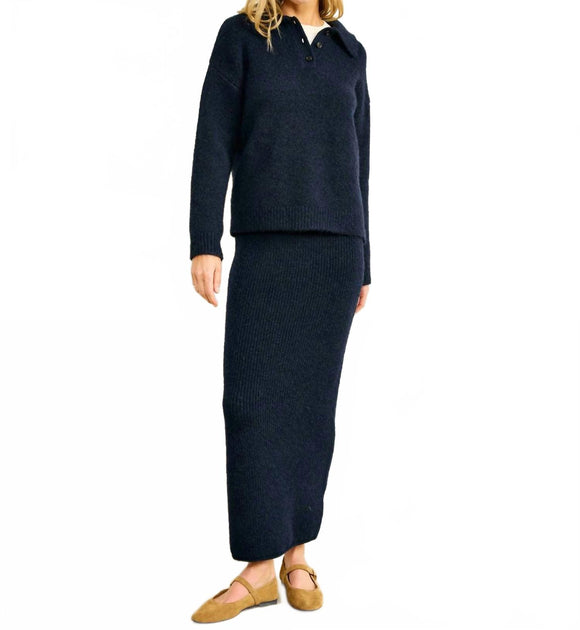 Line and Dot Hart Skirt Blue XS 2