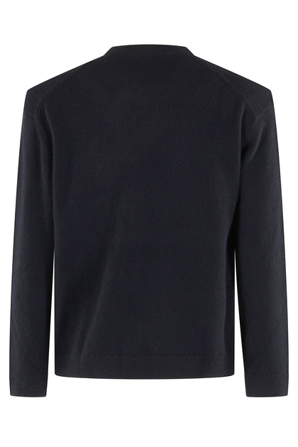 Maison Kitsuné Fox Head Lambswool Jumper Black Medium 3