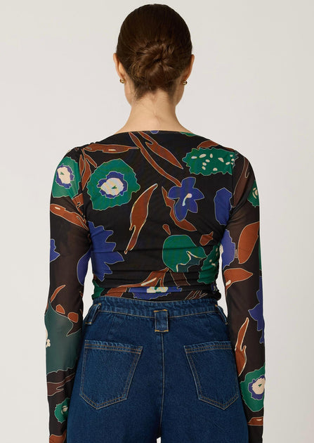 Cleobella Remy Long Sleeve Top Blue Small 3
