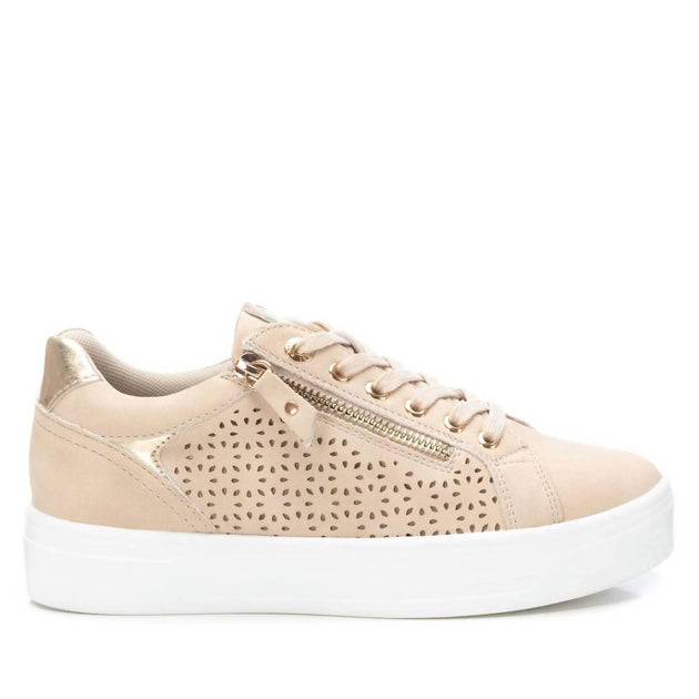 Xti Women's Faux Leather Sneakers Beige US 8 2