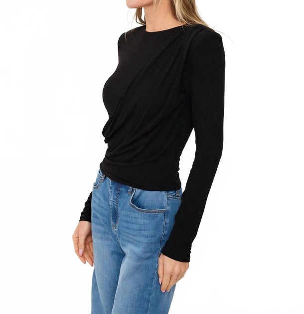 SIX/FIFTY Harlow Ruched Top Black XSmall 4